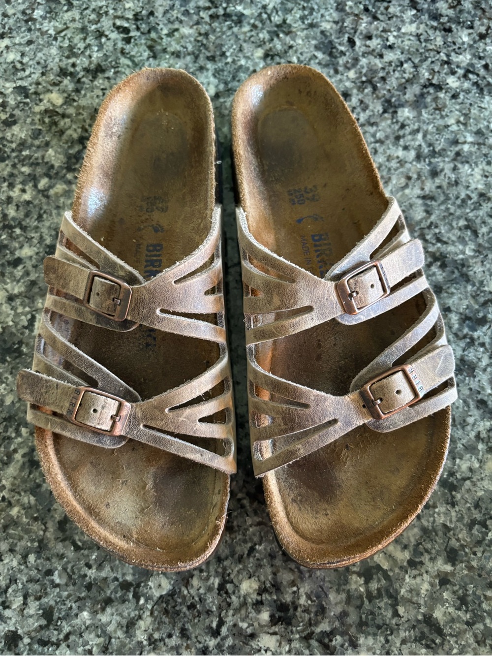 Birkenstock Granada Soft Footbed Tobacco Oiled Leather Adjustable Buckle Clog - Picture 6 of 8